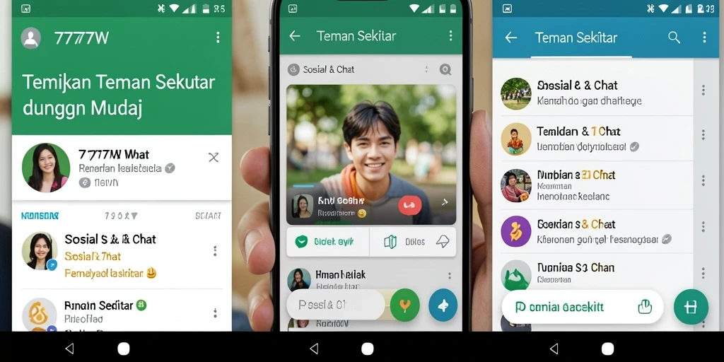 Tampilan antarmuka pengguna 7777W yang menarik dan mudah digunakan.
