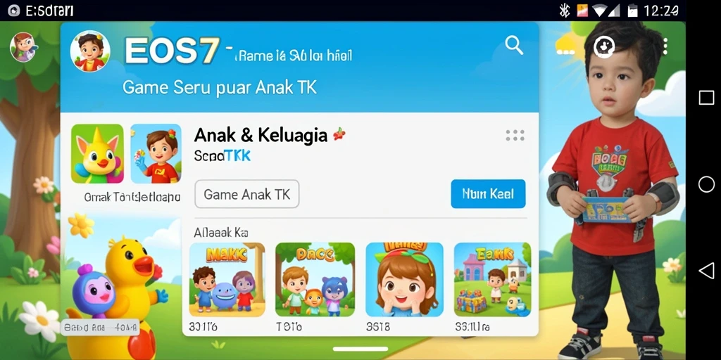 Tampilan antarmuka aplikasi EOS77 yang ceria dan mudah digunakan.