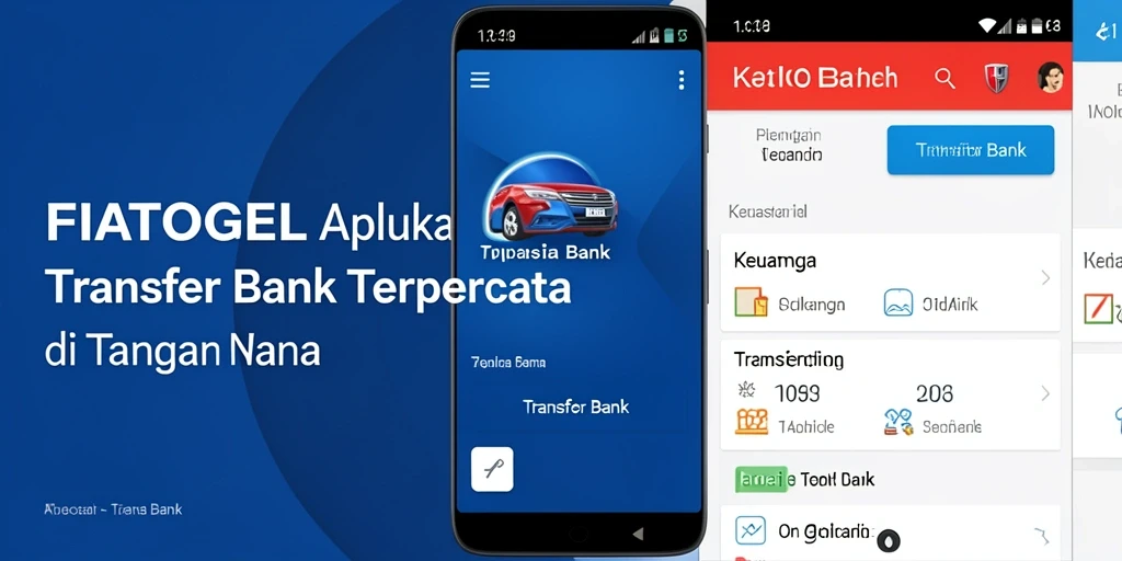 Antarmuka pengguna FIATOGEL untuk Transfer Bank yang sederhana dan efektif.