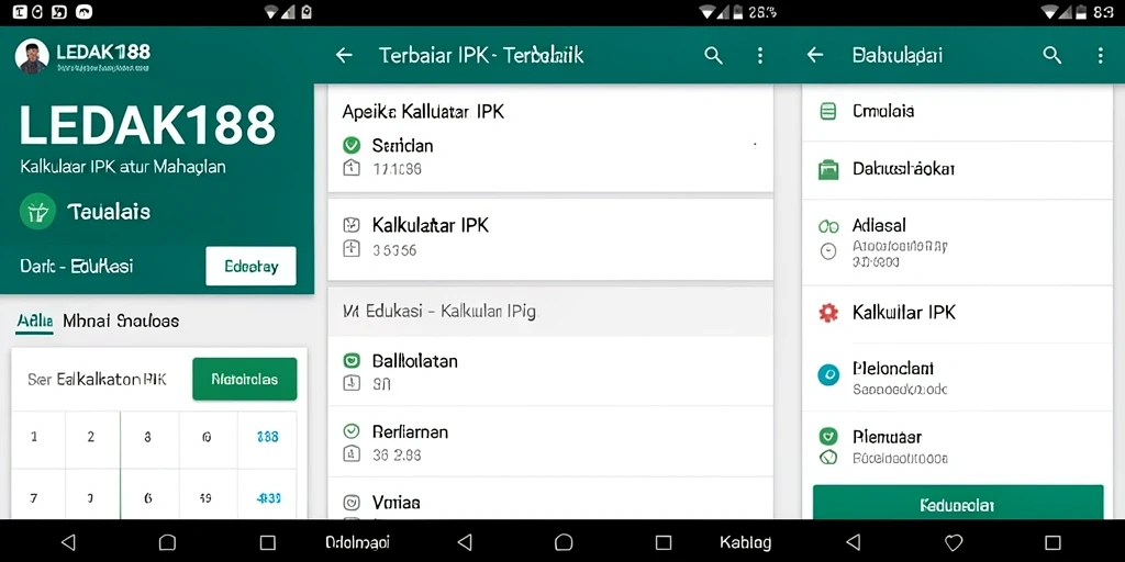 Tampilan antarmuka Kalkulator IPK LEDAK188 yang sederhana dan menarik.