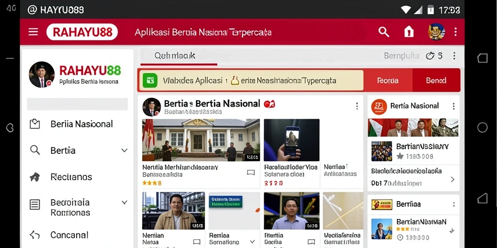 Tampilan antarmuka pengguna RAHAYU88 yang menarik dan informatif.