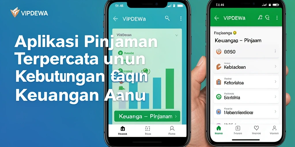 Tampilan utama VIPDEWA yang menampilkan fitur pengajuan pinjaman.
