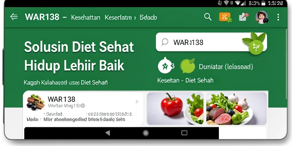 Antarmuka menarik dan fungsional dari aplikasi Diet Sehat.