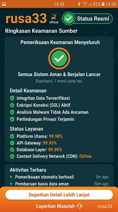 Halaman Resmi Rusa33 untuk Pengguna Android